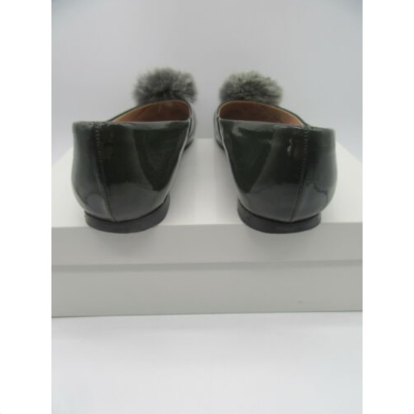 STEVEN DANN grey patent leather pom-pom flats - Picture 4 of 8